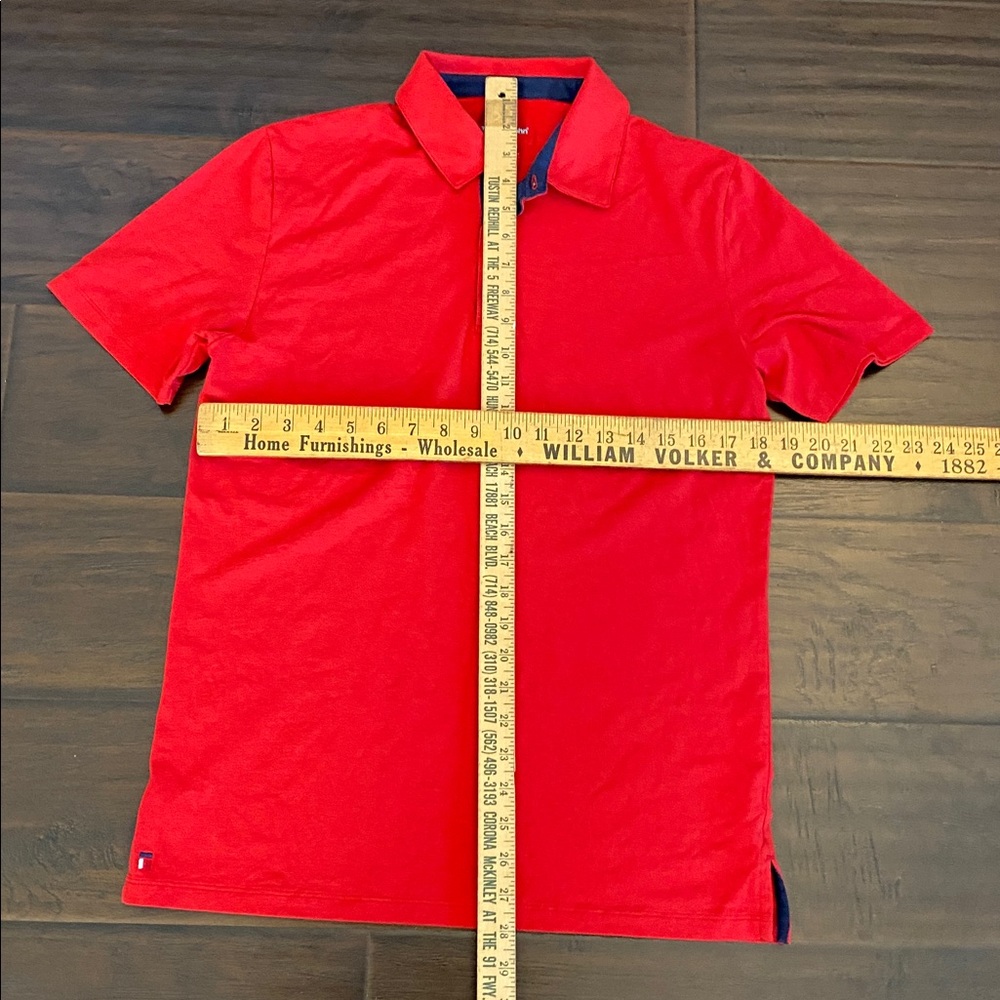 Tommy John Men's Pima cotton Red Polo Shirt size S - Picture 6 of 7